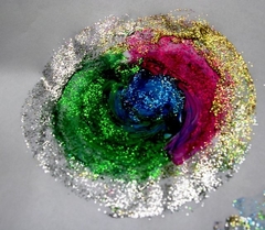 PINTURA DACTILO TUBO  GLITTER X 6 COLORES - comprar online