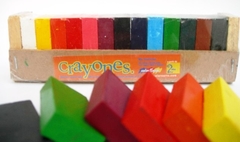 CRAYONES DE CERA PURA PRISMÁTICOS - 13 COLORES (PASTAS WALDORF)