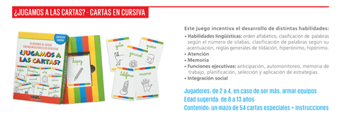 ¡JUGAMOS A LAS CARTAS? CARTAS EN CURSIVA