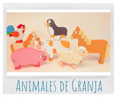 PACK DE ANIMALES- MADERA- - IMAGINATE DIDACTICOS