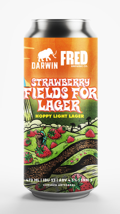 "Strawberry Fields" Hoppy Light Lager - Lata 473ml en internet