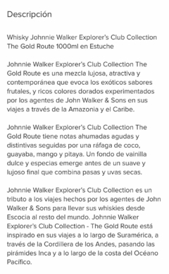 JOHNNIE WALKER - Explorer's Club Collection - comprar online