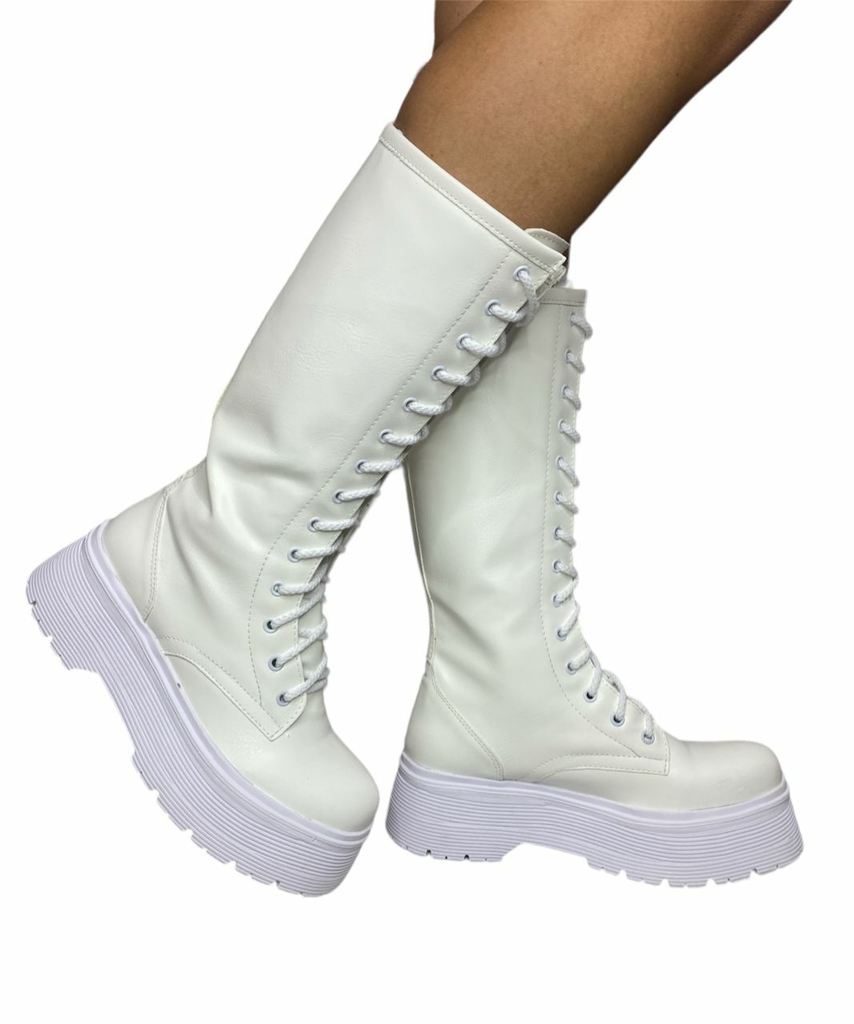 Borcegos Bucaneras Ecocuero Blanco NIKI LIGHT