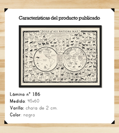 Vintage Charts - Mapa de Perros Ilustrado - comprar online