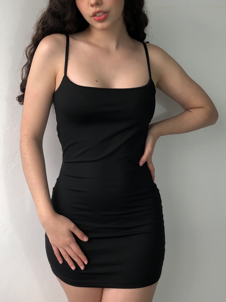 Vestido tubinho hot sale curto preto