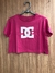 Camiseta Feminina Dc Cropped - Rosa