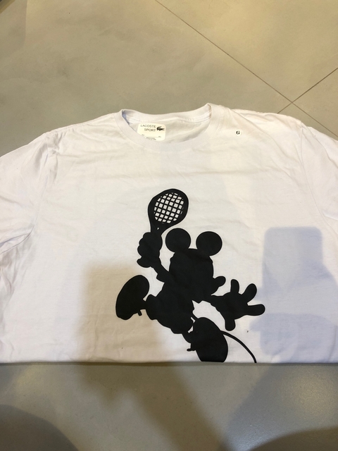 Camiseta Lacoste Sport Logo Mickey - Branca
