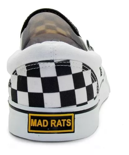 tenis Mad Rats Slip On Quadriculado