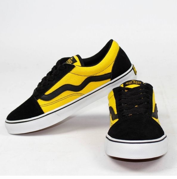 Tênis de Skate Slip On Rats Amarelo Preto