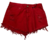 SHORTS JEANS FEMININO - VERMELHO