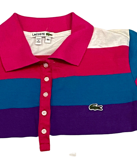 Vestido lacoste polo listrado deals