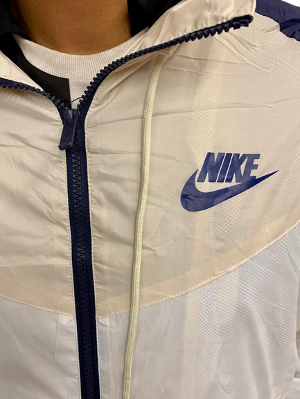 CORTA VENTO NIKE ESPORTIVO- BRANCO AZUL BEGE