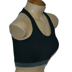 TOP de Corrida com Bolso Preto com Barra Chumbo - comprar online