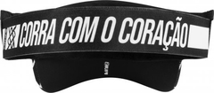 Viseira para Corrida HUPI Heart Beat Preto - corrabem