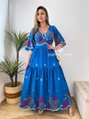 Vestido Julieta Floral Azul