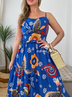 Vestido Helena Babadinho Azul - comprar online
