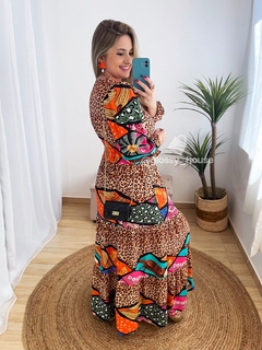 Vestido Wanessa Onça Color Mix na internet