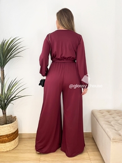 Macacão Pantalona Laís Marsala - comprar online