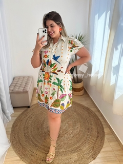 Vestido Bianca Cajuzinho Tropical - Glossy House