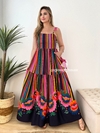 PREMIUM - Vestido Marina Listrado Floral - comprar online