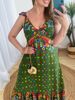 Vestido Pamela Mix Floral Verde - comprar online