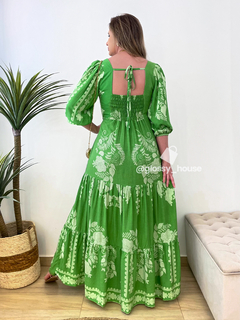 Vestido Sofia Arabescos Verde na internet