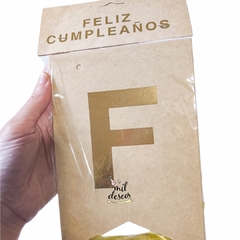 Banderín "feliz cumpleaños" Kraft