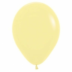 Globo amarillo pastel 12" x5 unidades