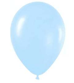 Globo celeste pastel 12" x5 unidades