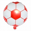 Globo pelota de fútbol roja y blanca 45cm aprox