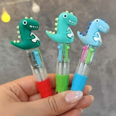 Lapicera dinosaurio MINI 4 en 1 surtido x1 unidad