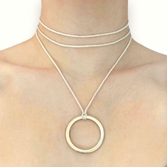 COLLAR GOLDEN METAL CIRCLE (HUESO)