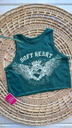 MUSCULOSA CROP TOP SOFT HEART- ALGODÓN (14 COLORES / TALLE ÚNICO) - tienda online