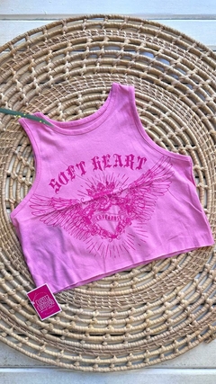 Imagen de MUSCULOSA CROP TOP SOFT HEART- ALGODÓN (14 COLORES / TALLE ÚNICO)