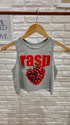 Imagen de MUSCULOSA CROP TOP RASP BERRY- ALGODÓN (11 COLORES / TALLE ÚNICO)