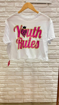 REMERA CROP- YOUTH RULES ( TALLE UNICO) - comprar online