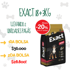 Exact Perro Adulto 18+3Kg PROMO