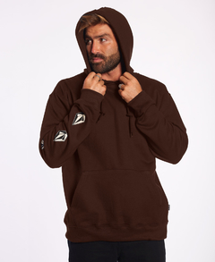 Buzo Canguro Volcom Liv Iconic Stone Hood Marrón (2930)