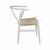 Silla Wishbone madera laqueada blanca tejido natural - comprar online