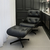 Sillon MILLER Full black con ottoman - Home Project