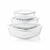 Set x3 contenedores tupper clear tapa BLANCA Guzzini®