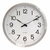 Reloj de pared QUARTZ metallic silver white 30cm.