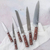 Set de cuchillos profesionales mango madera con soporte magnético - comprar online