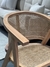 Sillon de madera clear varnish KOVAC con esterilla rattan - comprar online