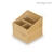 Organizador de oficina 3 divisiones Bamboo 12x12x12cm.