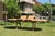 Mesa de madera de teka rectangular doble extension