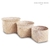 Cestos de guardado fibra natural set x3 CONCEPTO 22x22x16cm.