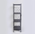 Rack estantería rodante 4 niveles acero negro 71x35x130cm. en internet
