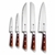 Cepo de cuchillos 5 piezas madera soporte transparente TRENTO® - comprar online