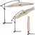 Sombrilla parasol de jardin aluminio tela polyester d:300cm base lateral